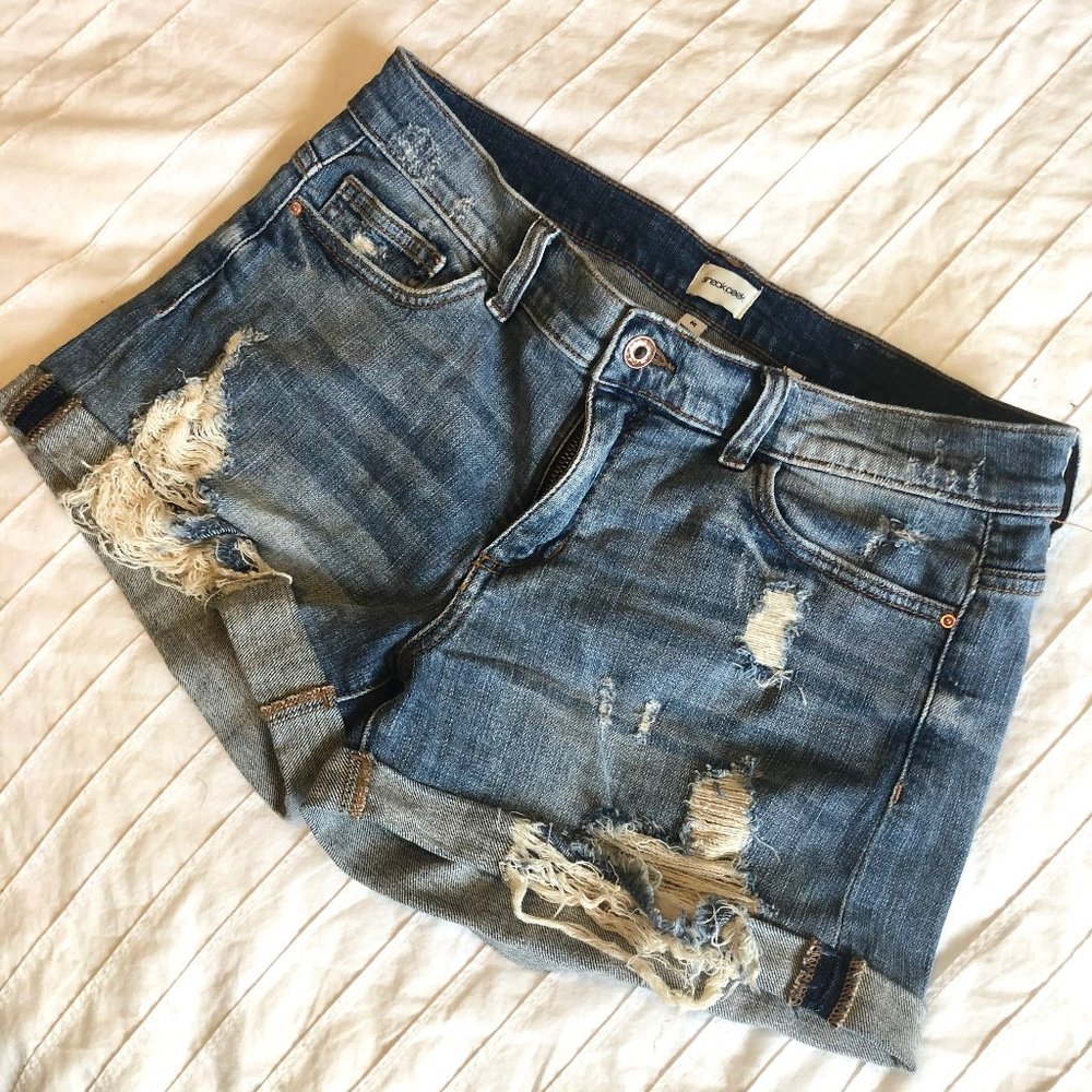 Distressed Boyfriend Denim Short